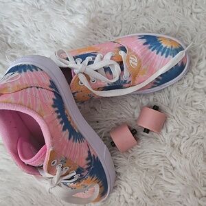 Heelys Kids Tie-Dye Skate Shoes - Pink, Blue, Yellow